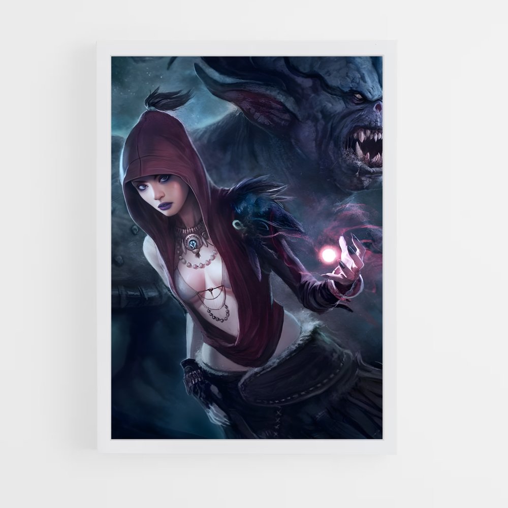 Poster Morrigan et le Dragon – affiche Dragon age (vue 3)